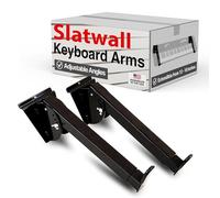 Coppia di bracci telescopici per tastiera, in acciaio resistente, da 30,5 cm a 45,7 cm e angolo verso il basso regolabile a 15°, 30° e 45°, direttamente dal produttore, quantità 1, colore nero