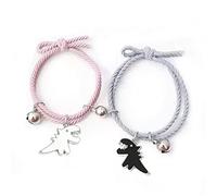 Coppia di braccialetti con dinosauro attrazione reciproca braccialetto dinosauro per coppie migliore amico 2 pezzi set di braccialetti con dinosauro amicizia a lunga distanza braccialetti abbinati