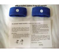 COPPIA DI BRACCIALETTI ELASTICI ANTI MAL DI MARE/AUTO/AEREO