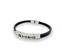 Coppia di Braccialetti personalizzati con codice Canzone Spotify e incisione per donna uomo Made in Italy Inciso Regali Coppie Gioielli Spotify Code idea regalo per natale compleanno anniversario