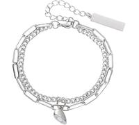 Coppia di bracciali per coppie, in acciaio al titanio, per lui e per la tua distanza, set coordinato per Natale, anniversario, matrimonio, compleanno, San Valentino, Mittelgroße, Mittelgroße, Pelle