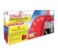 Coppia di Calze da Neve Active Series Omologate EN 16662-1, per Auto, SUV, 4x4, Camper/Caravan, Veicoli Commerciali. Extra Resistenti con Tecnologia di Tessuto 3D (M)