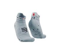 Coppia di calzini compressport pro racing v4 0 ultralight run low white