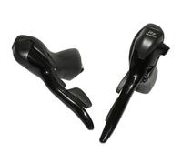 Leva-manopola strada microshift 8v. doppia in alluminio nero (coppia) compatibil
