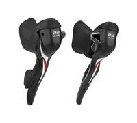Coppia di cambi doppi in alluminio compatibili shimano tranne tiagra 4700 Microshift Noir