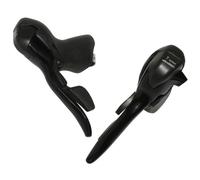Leva-manopola strada microshift 7v. tripla in alluminio nero (coppia) compatibil