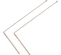 Coppia di canne da divinizzazione in rame per caccia all'acqua e al tesoro, strumento di rilevamento minerale oro con struttura in ottone, localizzatore di energia sensibile, colore oro, 11,4 x 30,5