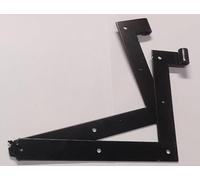 COPPIA DI CANTONALI AD ANGOLO - DESTRA E SINISTRA - 250x200x30MM - IN ACCIAIO VERNICIATO COLORE NERO