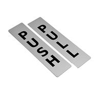 Coppia di cartelli adesivi per porta push & pull - disponibili in oro o argento metallizzato. segno generico della porta per affari, ristoranti, bar, hotel, scuole, caffè (argento)