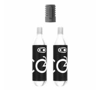 Coppia di cartucce a co2 con percussore crankbrothers 25g Nero