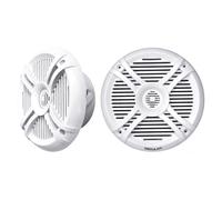 Coppia di casse a due vie con LED RGB progr. 5,25 bianche Marine Nautiche Altop