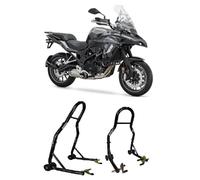 Coppia di cavalletti alzamoto alza moto per alzare sollevare la ruota posteriore e anteriore del della BENELLI TRK 502