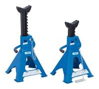 Fervi Coppia di cavalletti per auto 0069/6 – Portata 6 tonnellate – Altezza 400–610 mm