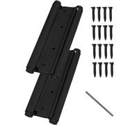 Coppia di cerniere a molla resistenti da 20,3 cm, a doppia azione, in acciaio inox, chiusura automatica, 200 mm, colore: nero