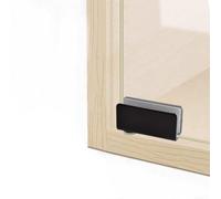 Coppia di cerniere a perno per porte in vetro, armadi, materiale in acciaio inossidabile, non c'è bisogno di forare la gomma per proteggere il vetro dai danni (argento)