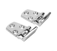 Coppia di cerniere ad angolo retto in acciaio inossidabile 316 lucido per portello di barca e porta di cabina montaggio da incasso 38 x 66 mm argento (38 x 54 mm)