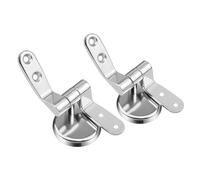 Coppia di Cerniere per Sedile WC - Kit di Fissaggio Universale con Base Circolare - Ricambi per Copriwater ad Alta Resistenza