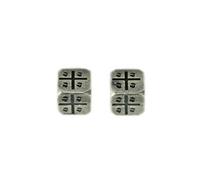 Coppia di Charm passanti in argento brunito quattro mori Filu e Trama