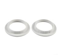 Coppia di collari per anelli per portalampada E14/EFor 27 per fissare paralumi su diversi stili di lampada, tra cui lampade da comodino (E27 bianco)