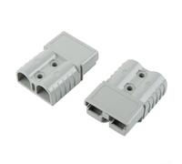 Coppia di connettori per batteria per cavo 50120A 600V con contatti placcati in argento e design di genere per un montaggio rapido e una durata (grigio-120A)