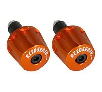 Coppia di contrappesi Accossato arancioni per manubri con foro interno Ø da 12mm a 20mm per Benelli Tnt 1130 R160 dal 2010 al 2014 (CC 1130)