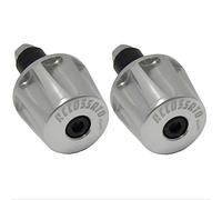 Coppia di contrappesi Accossato argento per manubri con foro interno Ø da 12mm a 20mm per Benelli Tnt 899 dal 2008 al 2014 (CC 899)