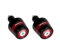 Coppia di contrappesi Accossato con inserto colorato rosso per manubri con foro interno Ø da 12mm a 20mm per Benelli Tre 1130 K Amazonas dal 2007 al 2012 (CC 1130)