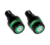 Coppia di contrappesi Accossato con inserto colorato verde per manubri con filetto M16 X 1,5 per Yamaha Yp 125 R X-Max dal 2006 al 2009 (CC 125)