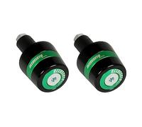 Coppia di contrappesi Accossato con inserto colorato verde per manubri con foro interno Ø da 12mm a 20mm per Aprilia Tuono V4 dal 2011 al 2019 (CC 1100)