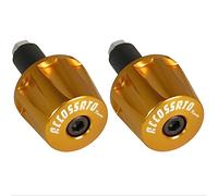 Coppia di contrappesi Accossato oro per manubri con foro interno Ø da 12mm a 20mm per Benelli Bn 600 R dal 2014 al 2014 (CC 600)