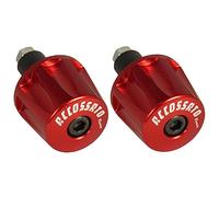 Coppia di contrappesi Accossato rossi per manubri con foro interno Ø da 12mm a 20mm per Ducati 1098-S dal 2007 al 2008 (CC 1098)