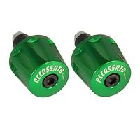 Coppia di contrappesi Accossato verdi per manubri con foro interno Ø da 12mm a 20mm per Yamaha Yp250r X-Max dal 2005 al 2009 (CC 250)