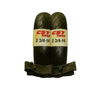 Coppia di Copertoni Pneumatici Gomme 2 3/4-14 CST + camere d'aria x scooter 50cc