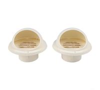 Coppia di coperture per griglia di ventilazione in PVC, per sistemi di canalizzazione di scarico a soffitto, offrono una protezione affidabile dagli agenti atmosferici e una lunga durata (prese da 75