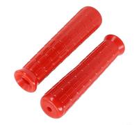 Coppia di coperture rosse per carriola, diametro interno 30 mm, 30 mm (114 | Adatto a tubi da 30 mm, design con scanalatura antiscivolo, materiale in gomma rossa, presa sicura su terreni irregolari