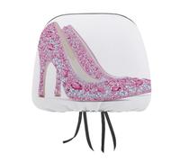 Coppia di copri poggiatesta per auto con stampa di scarpe rosa guarite, 2 pezzi, elastiche, comode, per donne e uomini, universali, adatte alla maggior parte delle auto, furgoni, SUV, camion