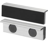 COPPIA DI COPRIGANASCE MAGNETICHE IN ALLUMINIO LUNGHEZZA 125 MM RIVESTITE IN GOMMA FERVI 0520/125G
