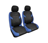 Coppia di Coprisedili Anteriori Universali in Poliestere e Spugna Lyon Blu