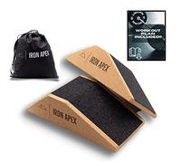 Coppia di cunei per squat, tavola inclinata per squat, con borsa per il trasporto, leggera, portatile, antiscivolo, con zeppe rialzate per squat e polpacci, accessori da palestra