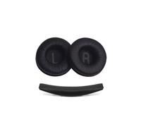 Coppia di cuscinetti auricolari di ricambio da 70 mm, federa, compatibile con, set nero
