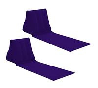 Coppia di cuscini gonfiabili per esterni, per prendere il sole o la spiaggia, con schienale, sdraio gonfiabili, per viaggi, campeggio (viola)