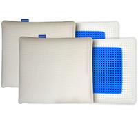 Coppia di Cuscini Memory Foam Veradea Unico a forma di Saponetta Ortopedico e 100% Made in Italy Antiacaro Anallergico e Traspirante