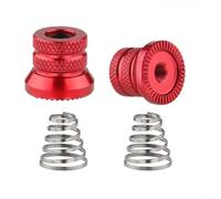 Coppia di dadi M5 a sgancio rapido per mountain bike con molle, acciaio al carbonio e lega di alluminio, scanalature antiscivolo per un'installazione sicura del mozzo dell'asse passante, adatto per