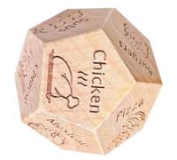 Coppia di dadi per cibo - Dadi decisionali in legno a 12 lati, divertente gioco notturno per uomini e donne | Decider alimentare romantico per fidanzata e fidanzato, ideale per ravvivare i piani della