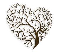 Coppia di decorazioni da parete in ferro a forma di cuore replica design retrò d