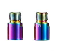 Coppia di estensori filettati per pedali della bicicletta, 20 mm, per mountain bike, con distanziatori sinistro e destro, per migliorare il posizionamento del piede e proteggere la pedivella (colorati