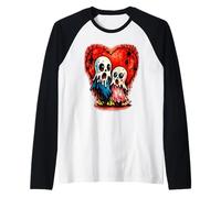 Coppia di Fantasmi spettrali Carini Maglia con Maniche Raglan
