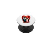 Coppia di fantasmi spettrali carini PopSockets PopGrip Adesivo
