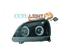 Coppia Di Fari Proiettori CCFL LHD Chiari Neri H1 H7 Per Renault Clio 01-05