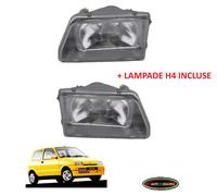 Coppia DI Fari Proiettori Dx e Sx + LAMPADE H4 Fiat Cinquecento 92 A 99 DEPO